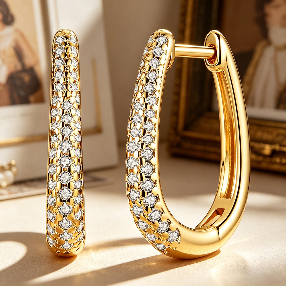 Xanthe 925 Sterling Silver Long Oval Earrings, Unique Gift